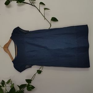 Kensie Cotton/Denim Blue Shirt Dress